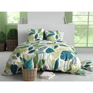 Parure housse de couette imprimée + 2 taies Tropicalia