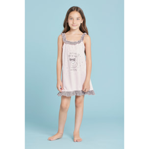 Abitino bambina cotone cute cat Noidinotte