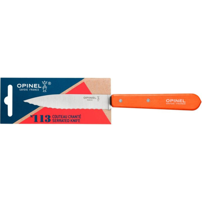 Couteau d'office OPINEL Crante No113 mandarine