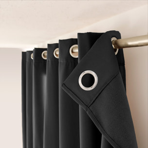 Rideau thermique en microfibre doublée - Gris Foncé