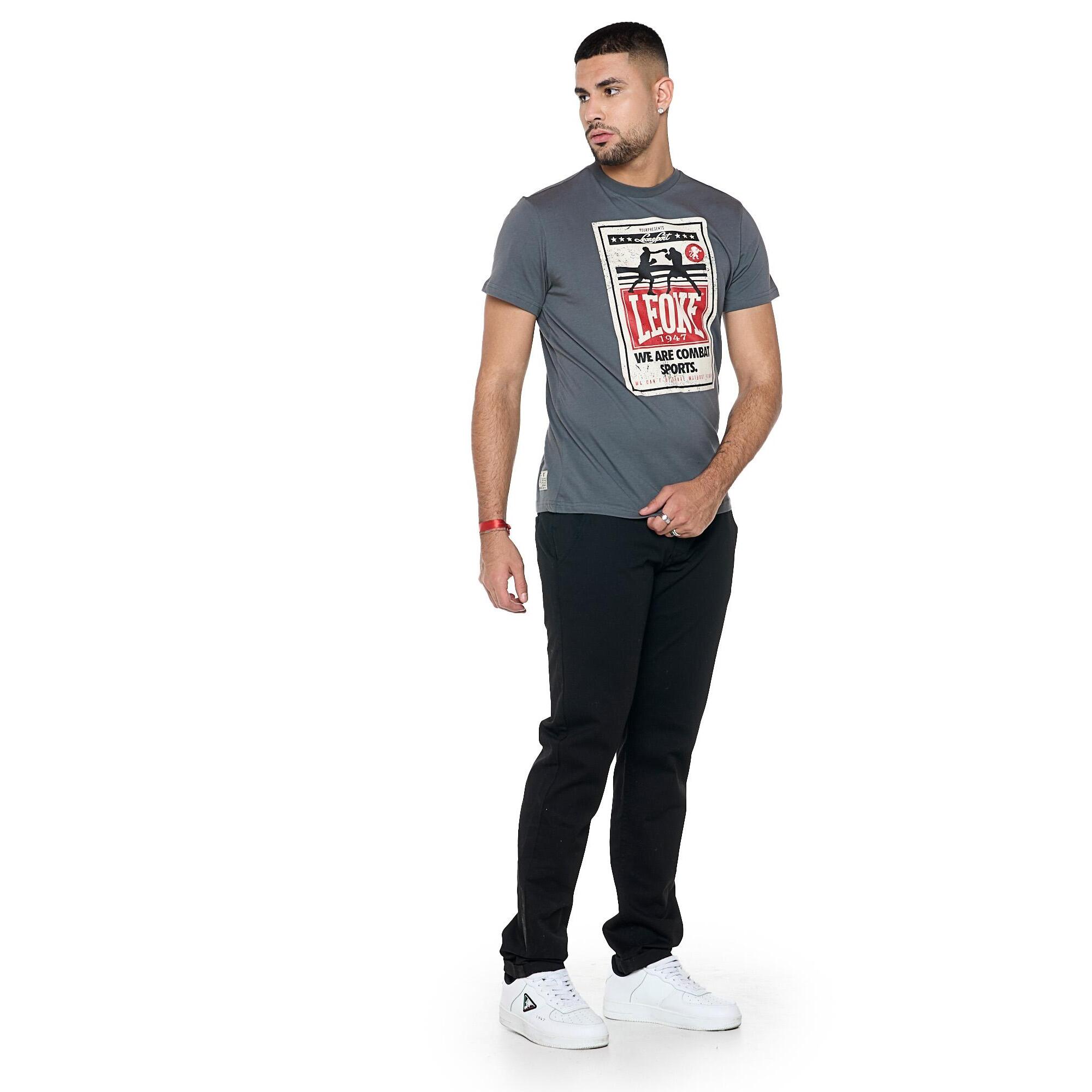 T-shirt da uomo maniche corte con stampa incontro boxe "Metropolitan"