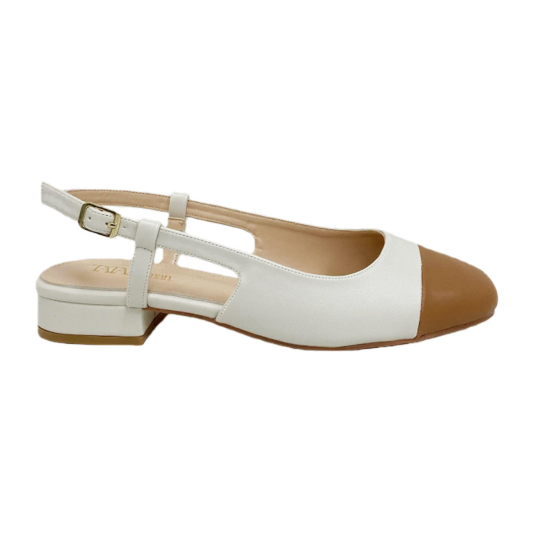 Décolleté sling back Donna Tata Italia Bianco