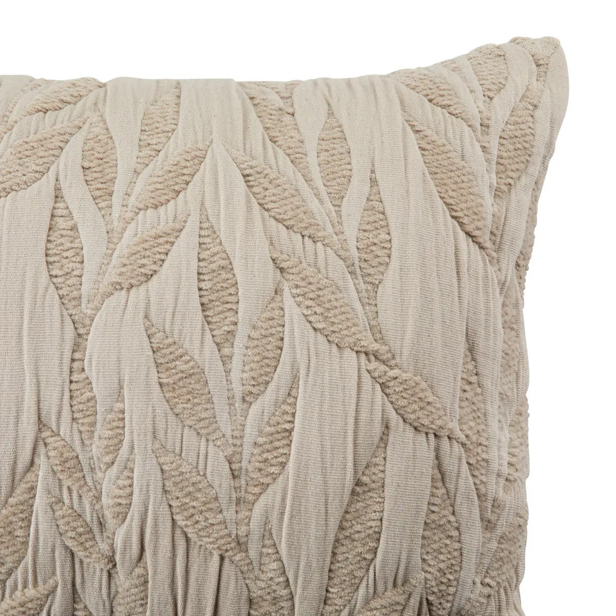 Coussin motif jacquard "Lehto" coton lin 58x38cm