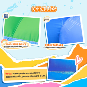 Castillo Hinchable con Soplador 5 en 1 Parque Acuático Hinchable para Niños con Tobogán Piscina Diana y Canasta para Exterior Interior 385x290x180 cm