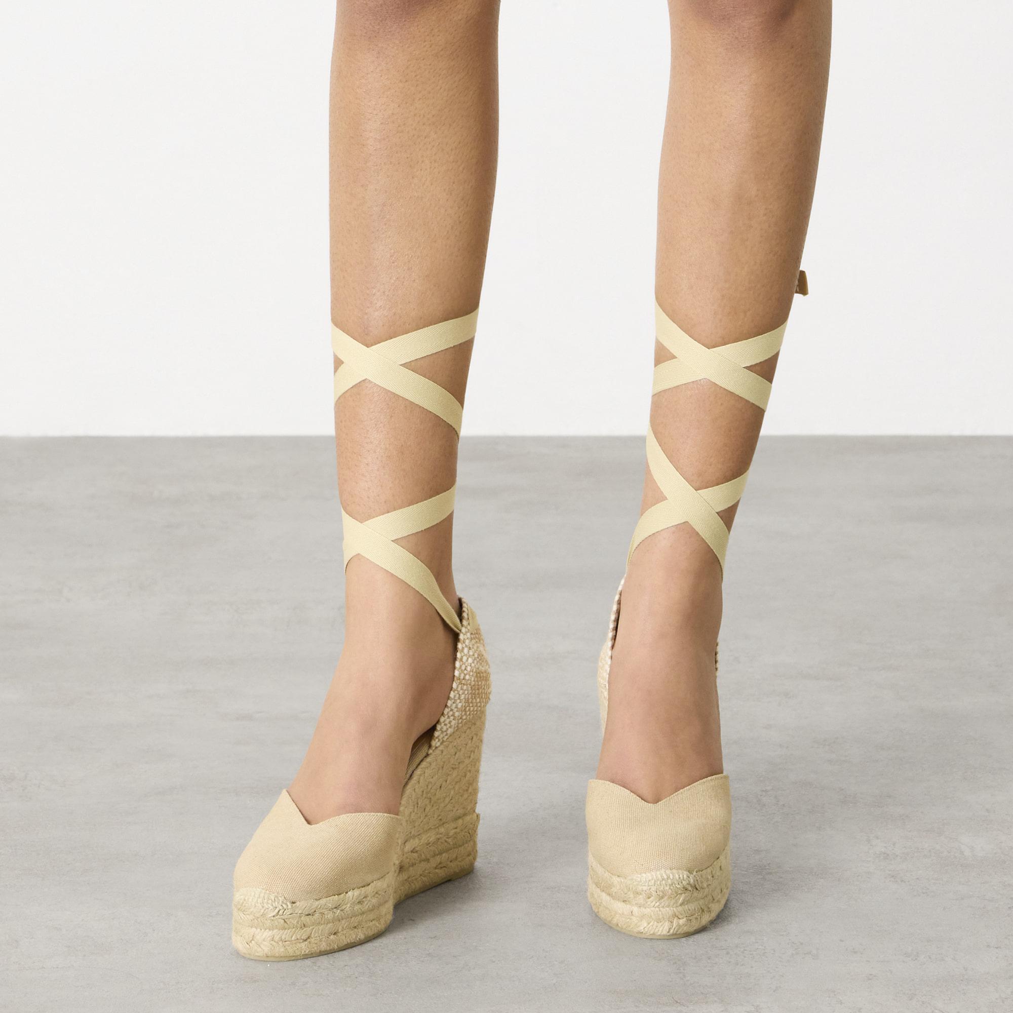 Alpargata cuña de yute 11cm doble plataforma