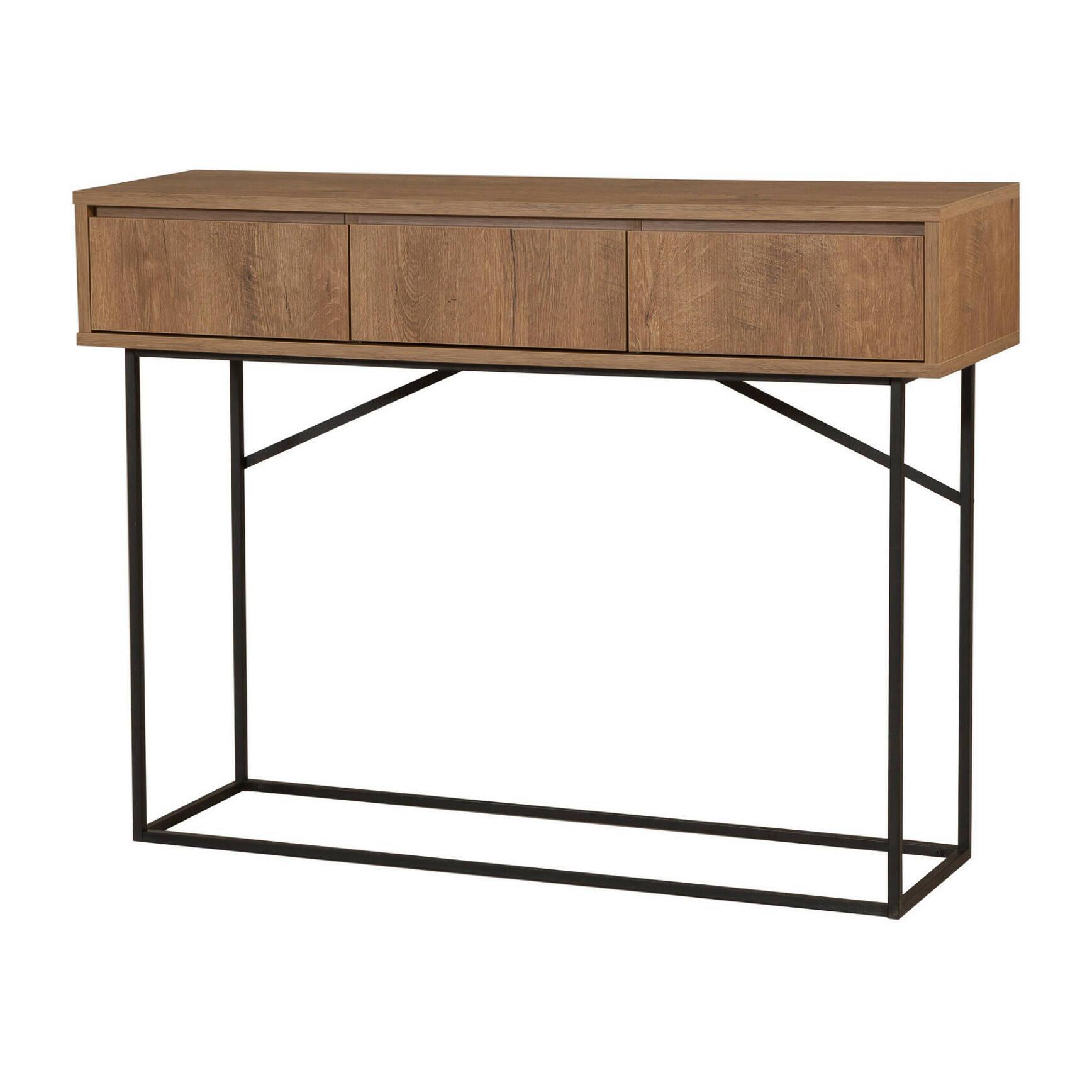 Credenza Dbonfant, Buffet da soggiorno, Madia da salotto, Dispensa da cucina, 120x36h90 cm, Noce e Nero