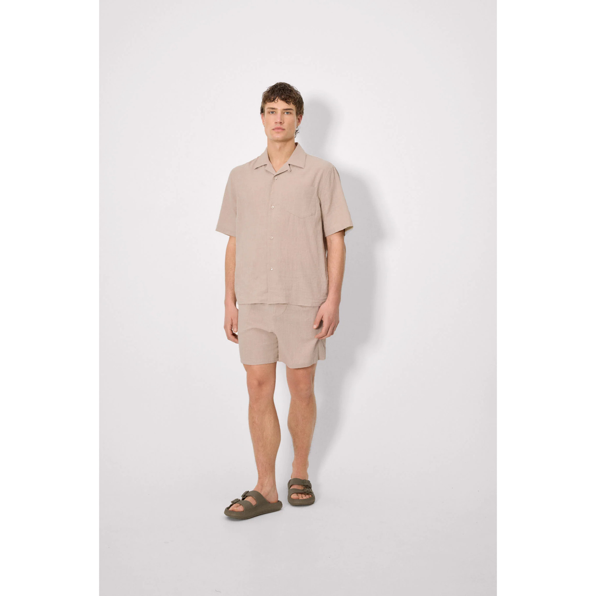 Infradito con fibbia verde kaki