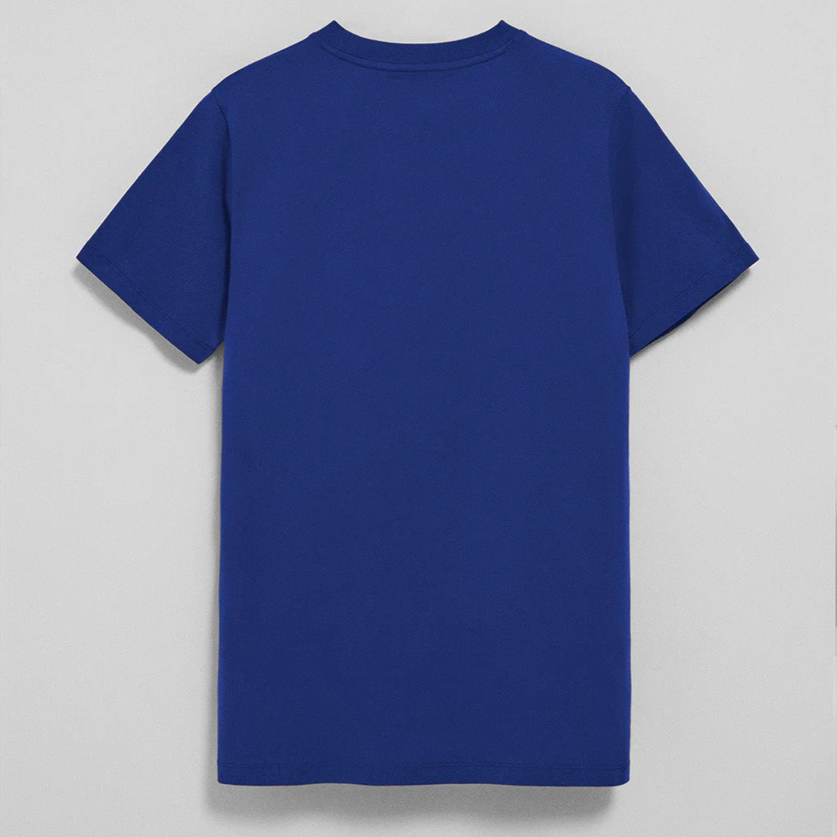 Camiseta azul royal con cuello redondo y bordado Rigby Go