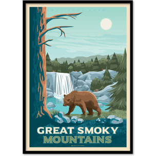 Affiche - Great smoky mountains - Olahoop Travel Posters