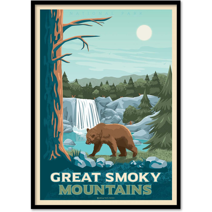 Affiche - Great smoky mountains - Olahoop Travel Posters