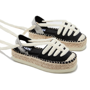 B&W Break&Walk - Sandali estivi in juta con zeppa per donna e bambina