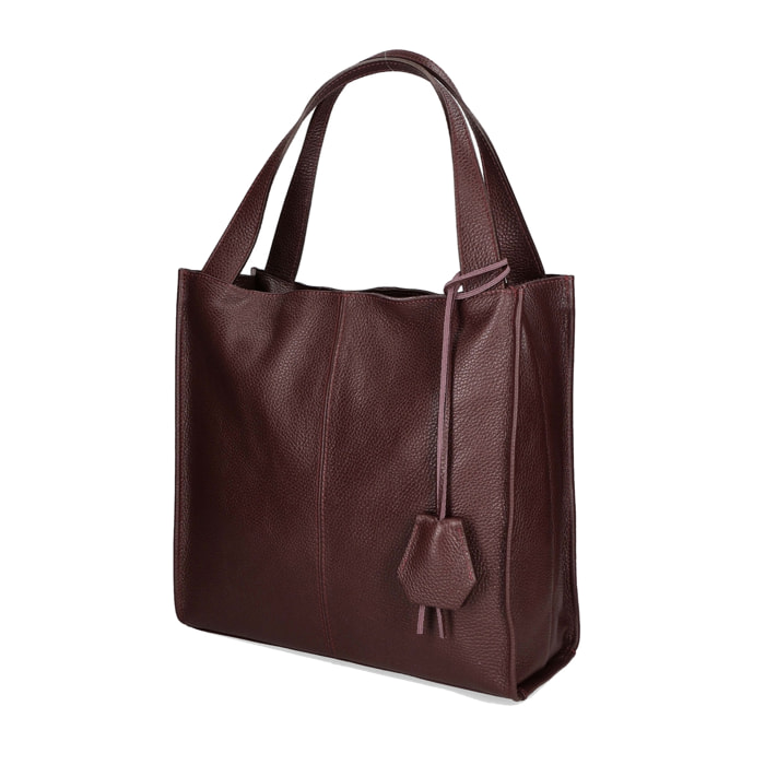 Borsa a spalla  da donna In Vera pelle Made in Italy 34x32x11 cm