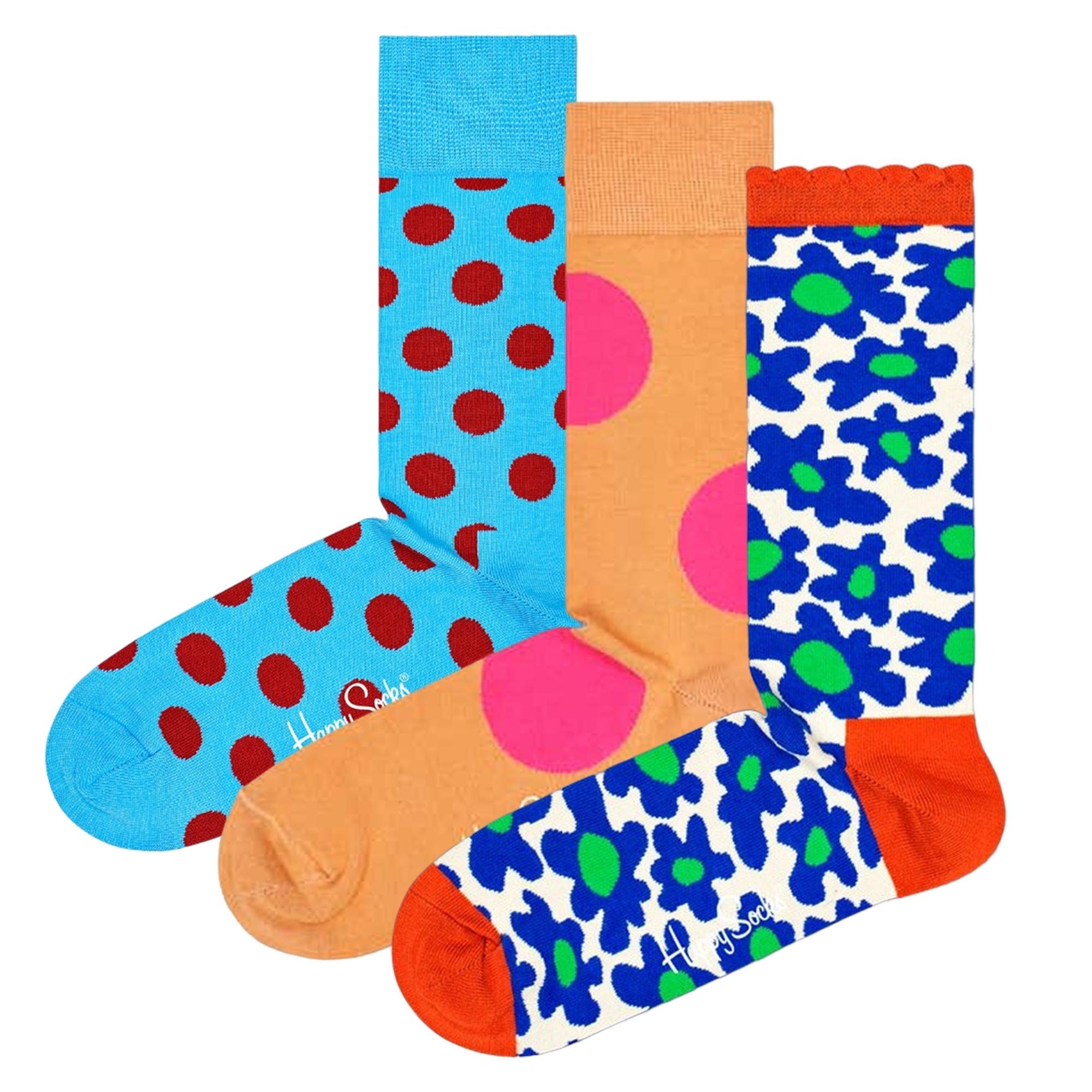 Calcetines 3 pack big dot, jumbo dot y flower shot talla