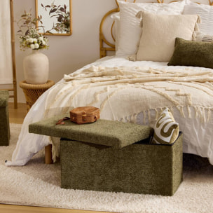 Pouf Pliable Coffre Soana Kaki 76x38cm