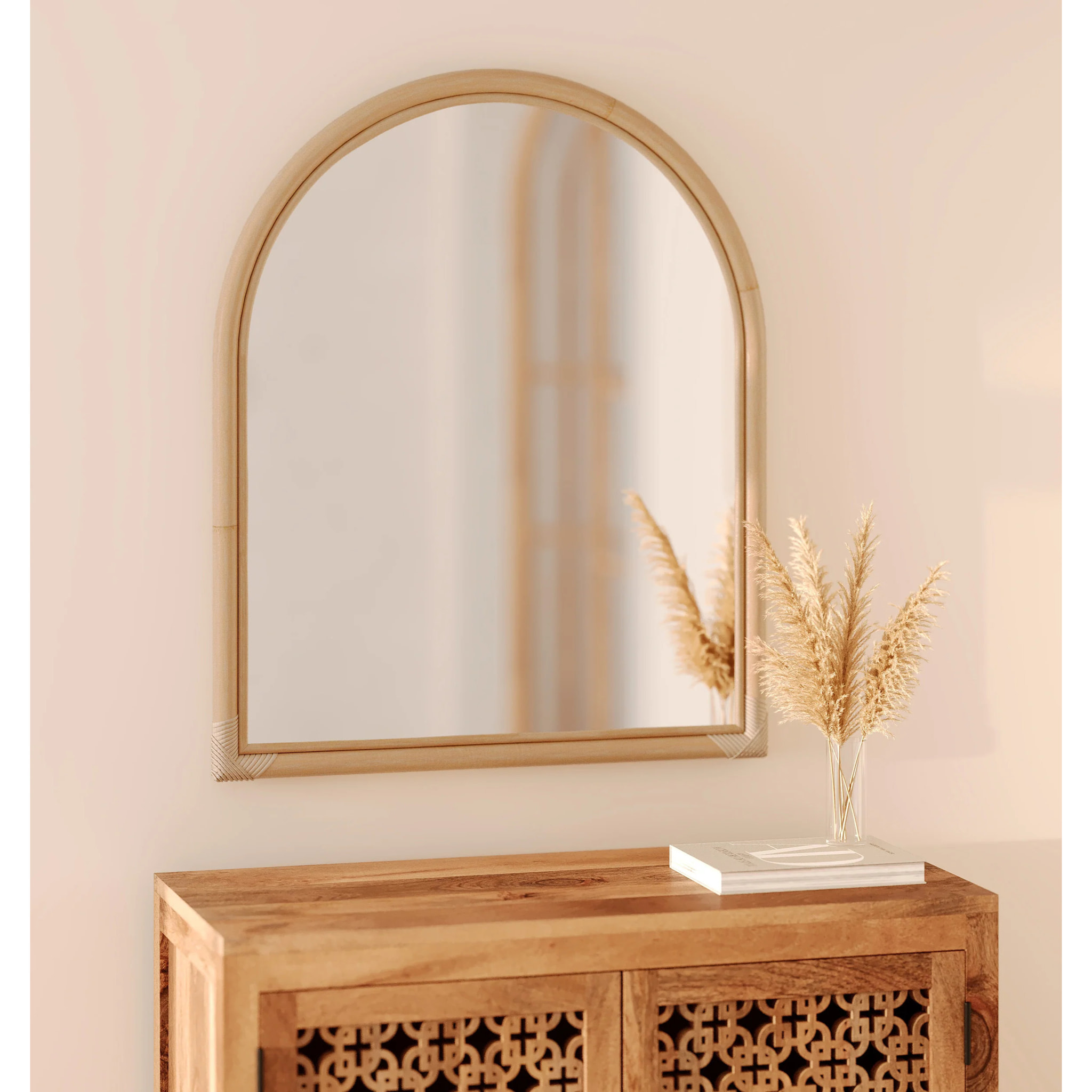 Miroir en rotin naturel - Indra