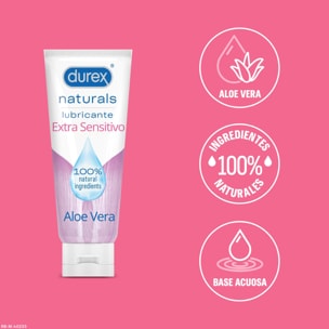 PACK DUREX NATURALS LUBRICANTE CON ALOE VERA 100 ML+ ANILLO DE PLACER PARA MAYOR FIRMEZA