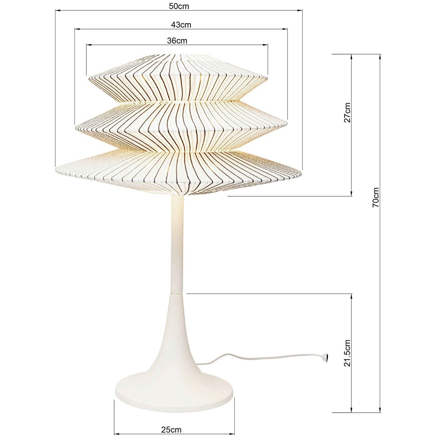 Lampe Facile Tre 71cm Kare Design