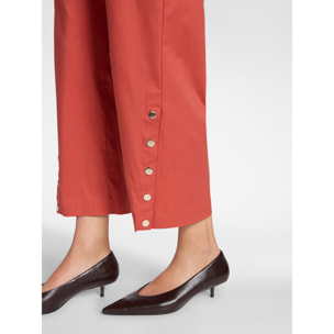 Elena Mirò - Pantaloni in gabardina con bottoni - Arancione