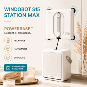 Robot Lave-vitres avec Station eziclean®Windobot S15 Station MAX