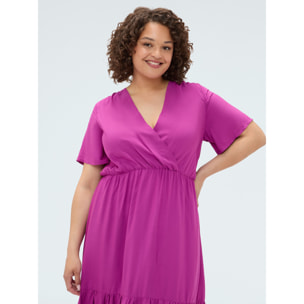 Fiorella Rubino - Vestido largo Smile en viscosa - Fuchsia