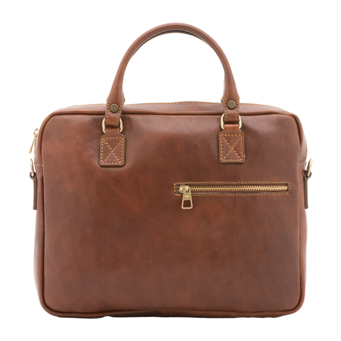 Borsa a mano  unisex In Vera pelle Made in Italy 38x28x7 cm
