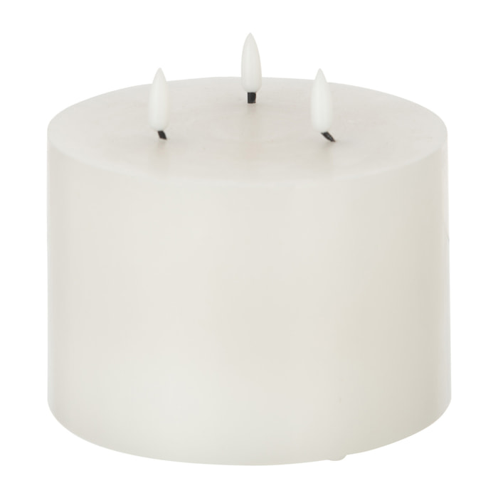 J-Line bougie 3 Flames - blanc - medium - LED