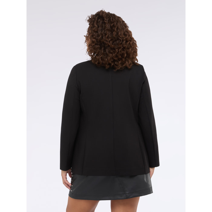 Fiorella Rubino - Blazer in Punto Milano - Nero