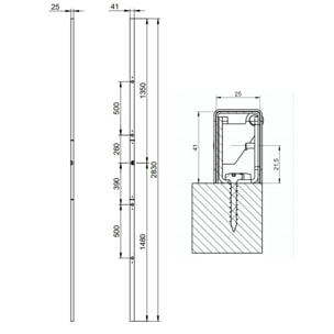 Serrure PROTECTIVE 41 HDI+ 4 points GA 65x35 Vis 70 ASSA ABLOY 4 Clés - Gris Muze Chromé velours - Droite - 28491000