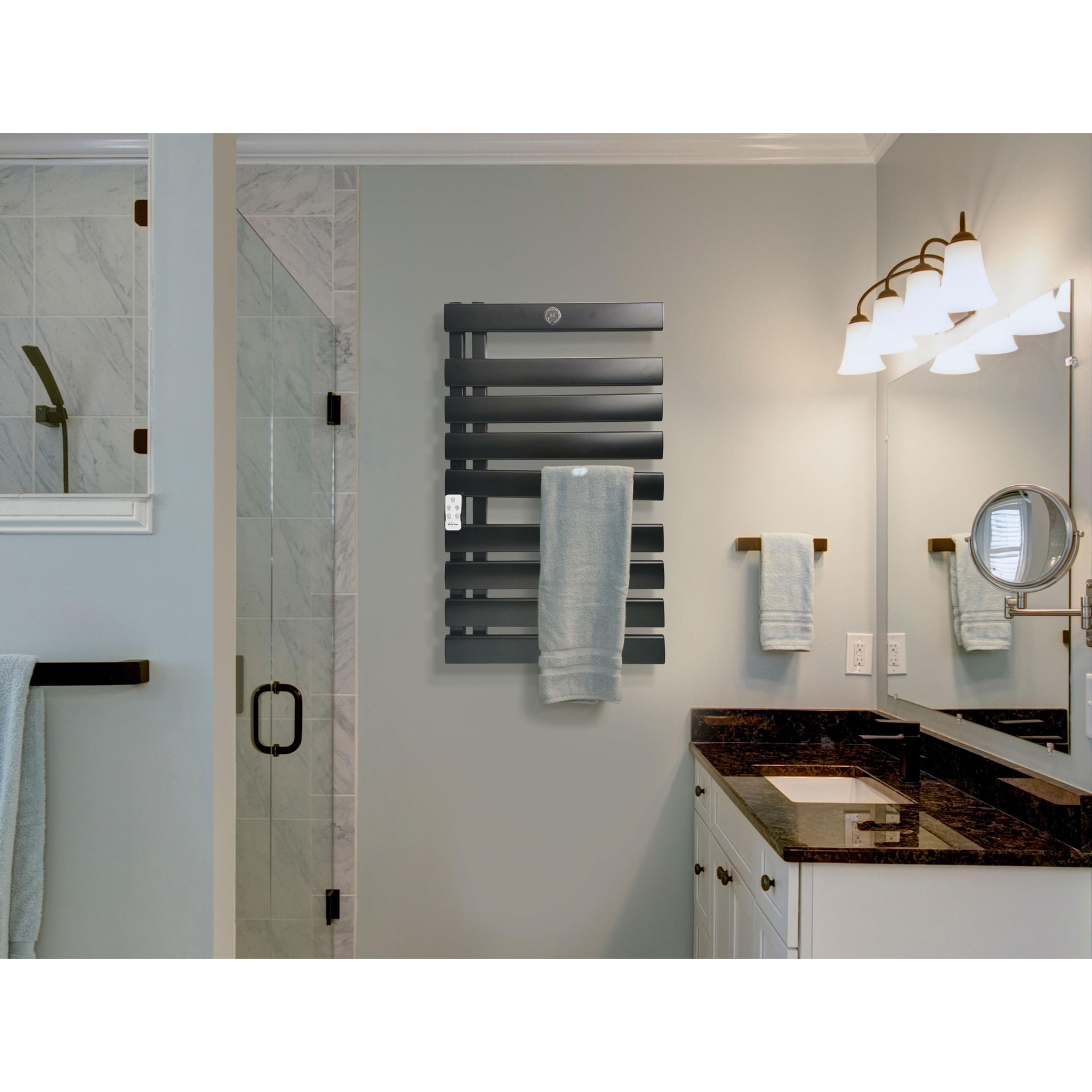 Sèche-serviettes mural aluminium display LED et WiFi 500W