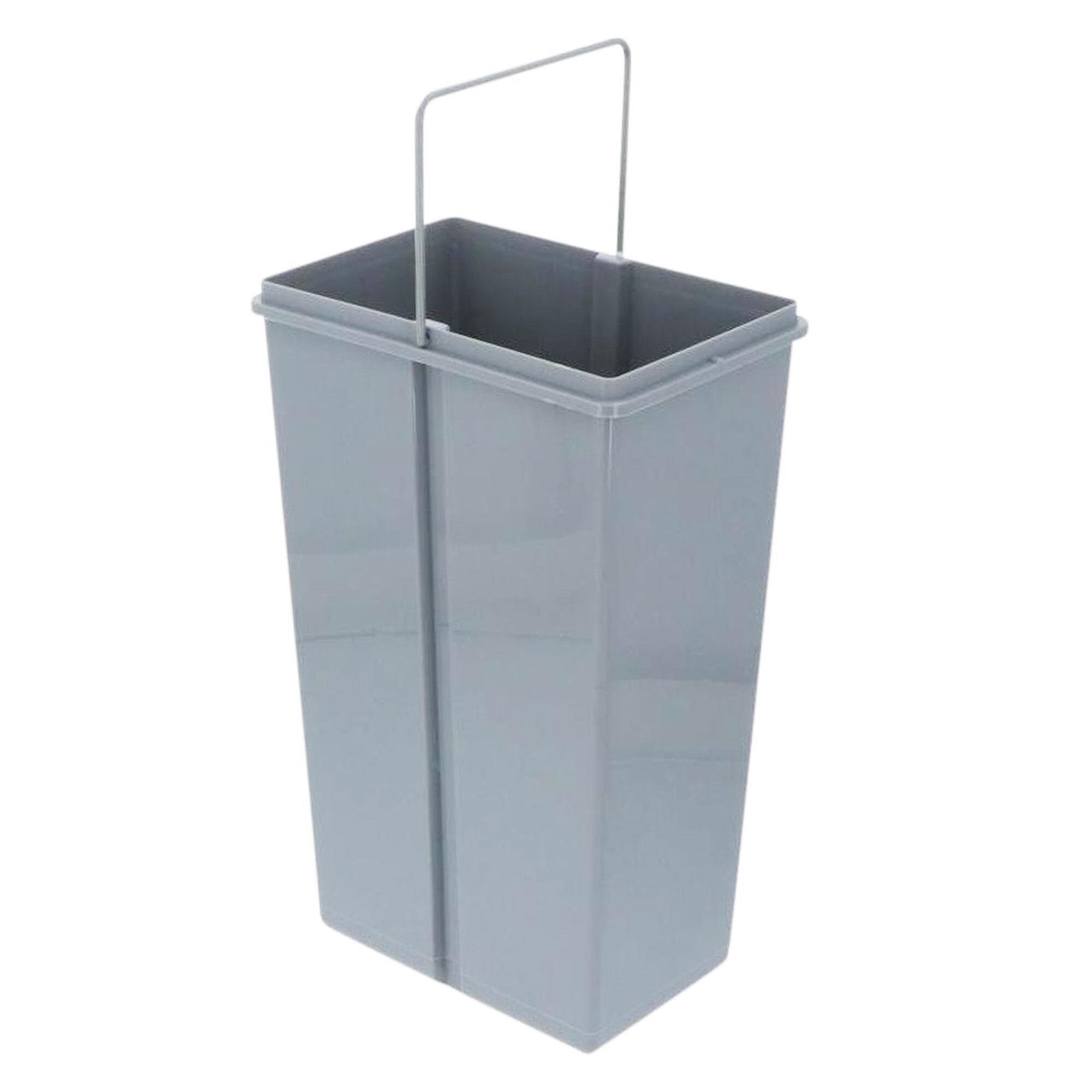 Contenedor de reciclaje para mueble de cocina, cubos de basura bajo fregadero, fijación inferior y extracción manual, cubos extraíbles, con tapa