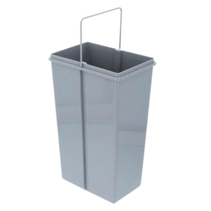 Contenedor de reciclaje para mueble de cocina, cubos de basura bajo fregadero, fijación inferior y extracción manual, cubos extraíbles, con tapa