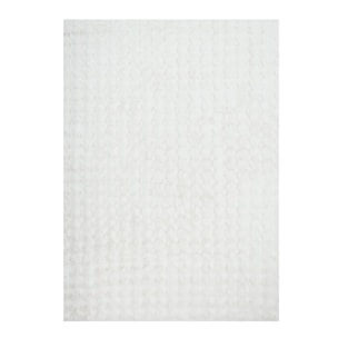 Tapis d'intérieur bubble blanc effet fausse fourrure BUMPY