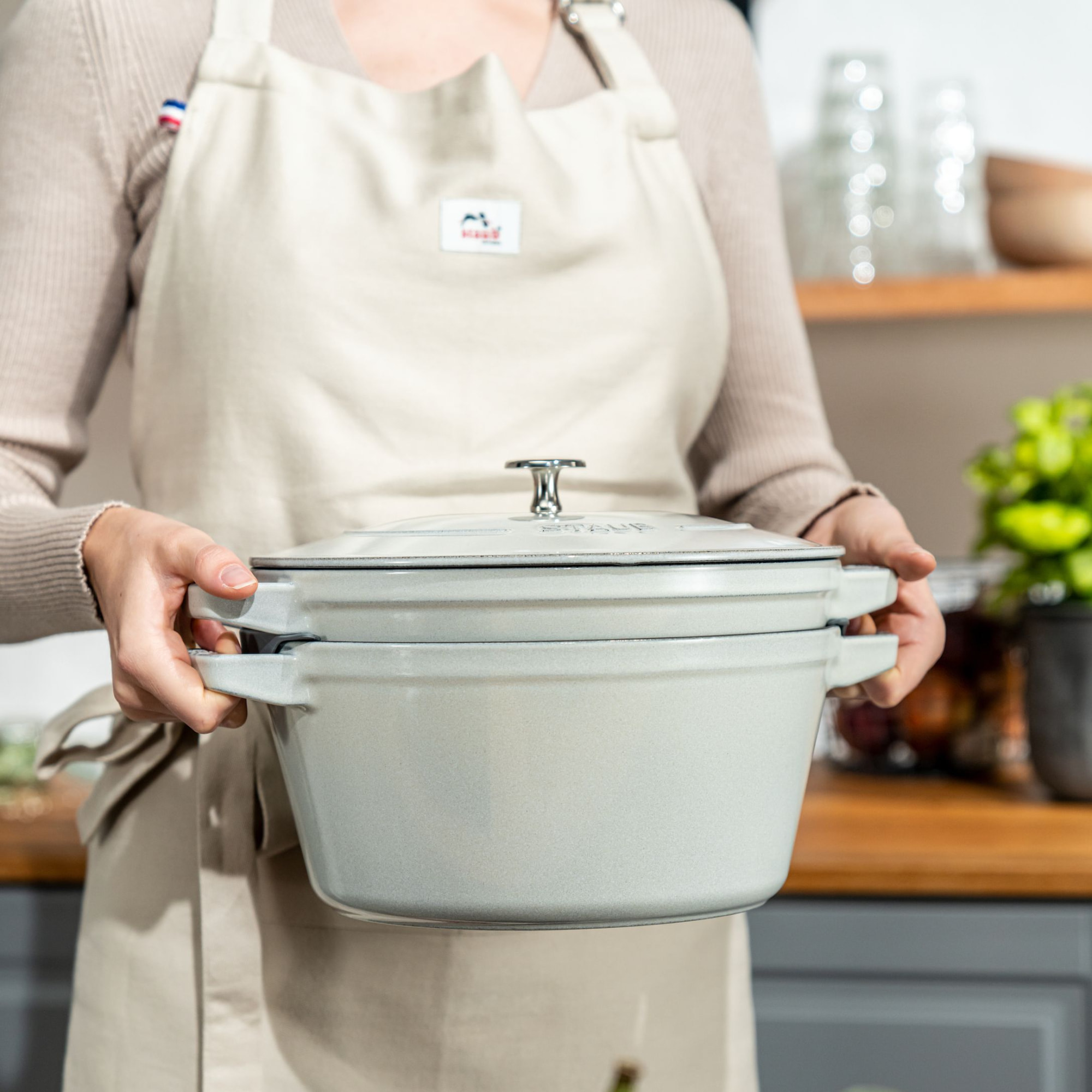 3-pcs, Set empilable, Truffe blanche