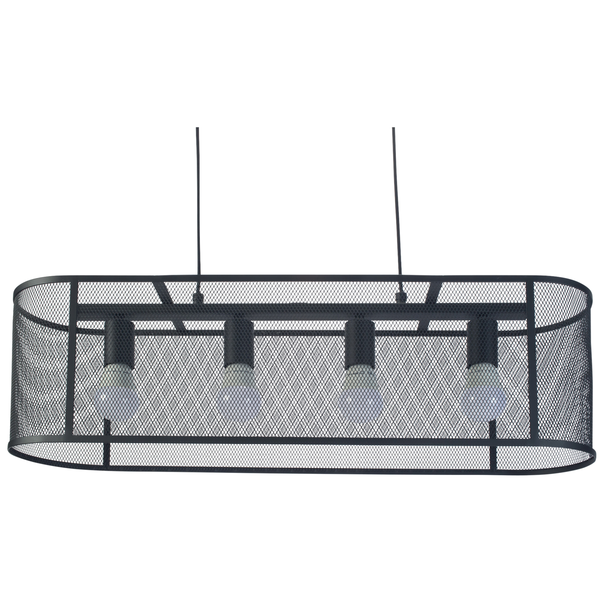 FORLIGHT Colgante Interior LED Numan E27 15W Negro para Comedor, Sala de Estar
