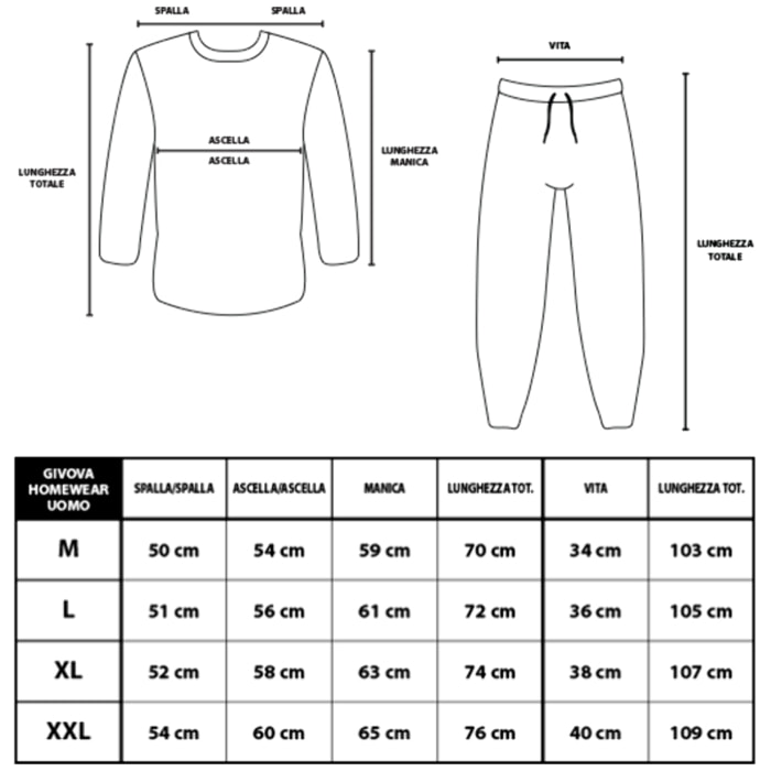 Tuta Homewear Uomo GIVOVA Cotone Leggero