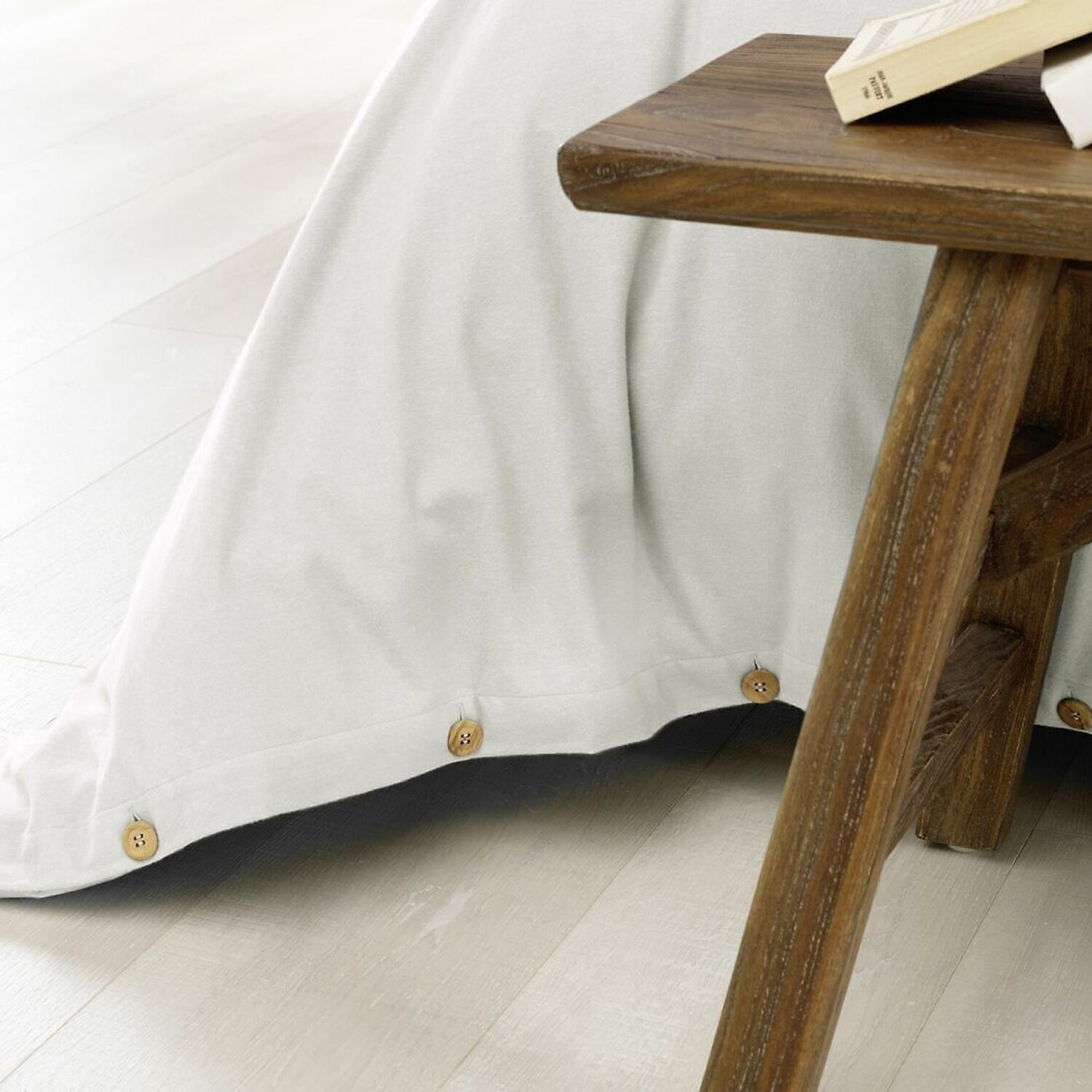 Housse de couette 100% flanelle blanc