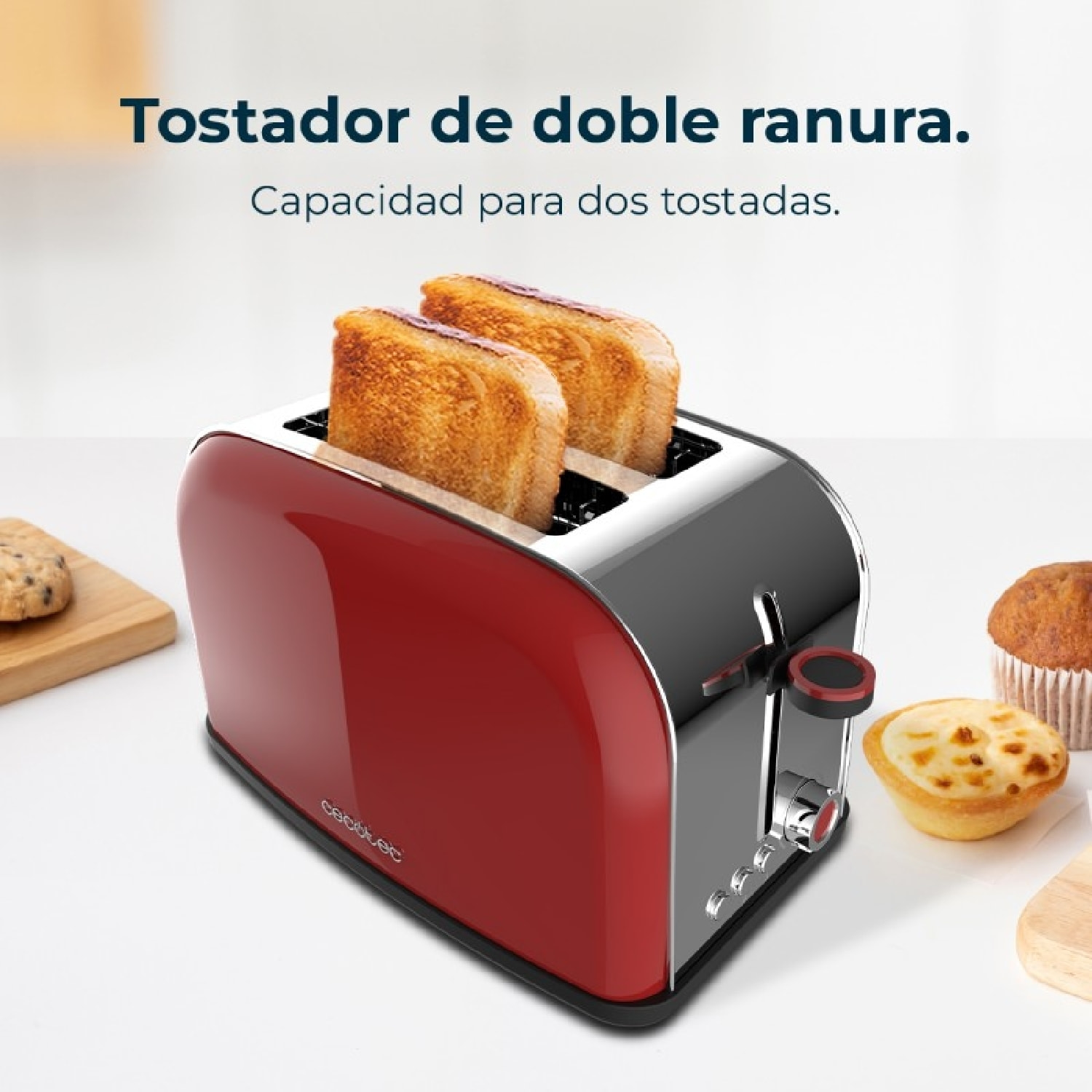 Cecotec Tostador vertical Tostador vertical Toastin' time 850 Red