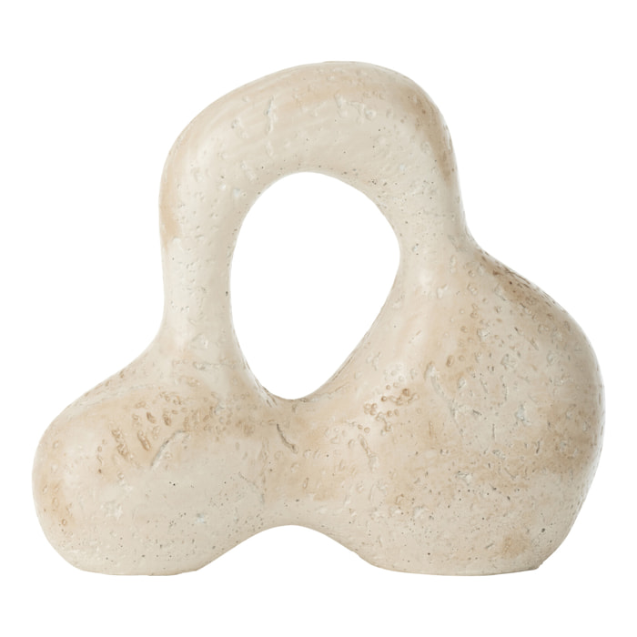 J-Line Figurine Abstraite Olina Ceramique Creme Small