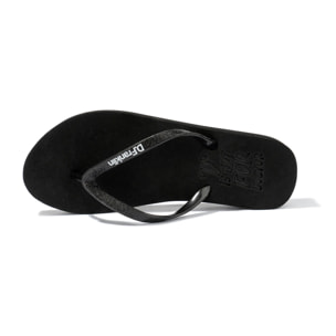 Sandalias de Mujer Flip Flop Glitter en Negro D.Franklin