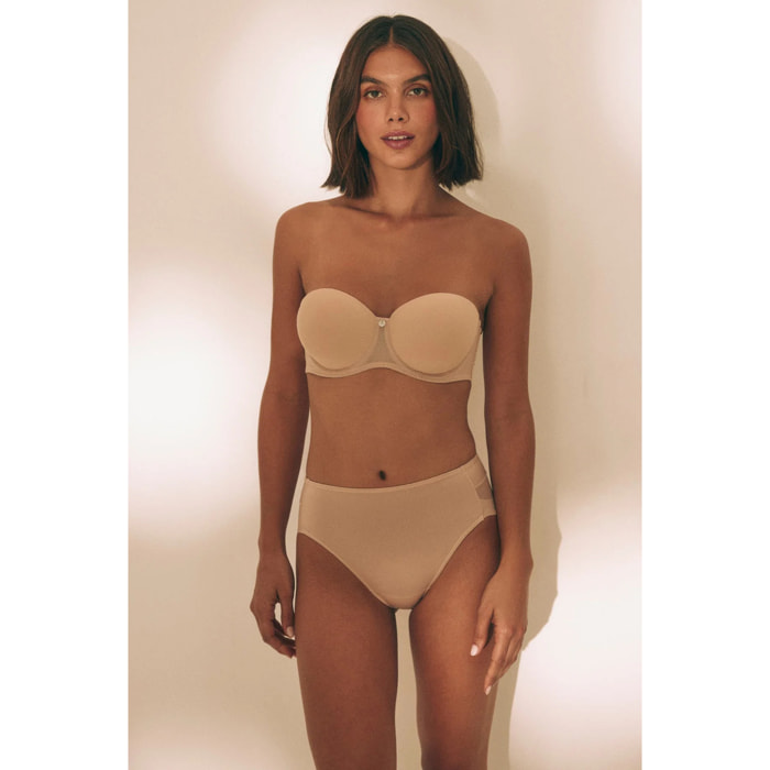 Mutandina midi in tulle beige