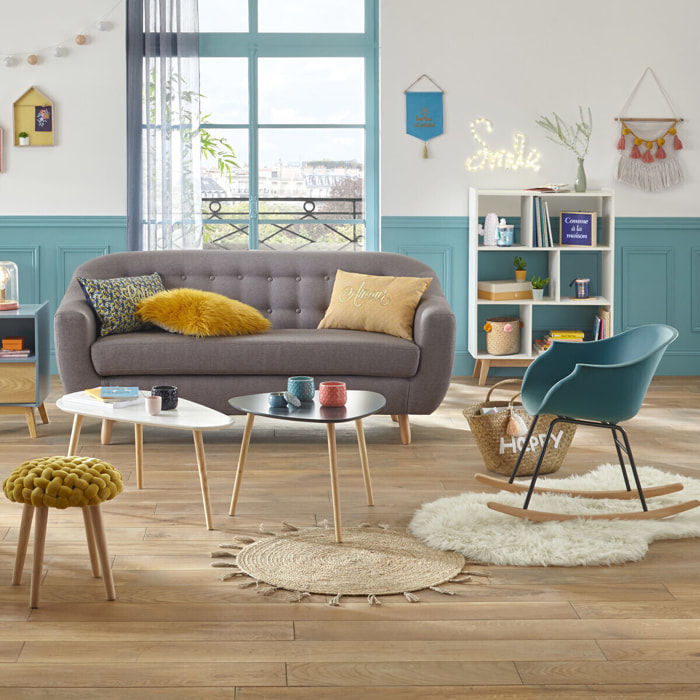 Tapis "Cosy'ness" en jute & lurex D80 cm