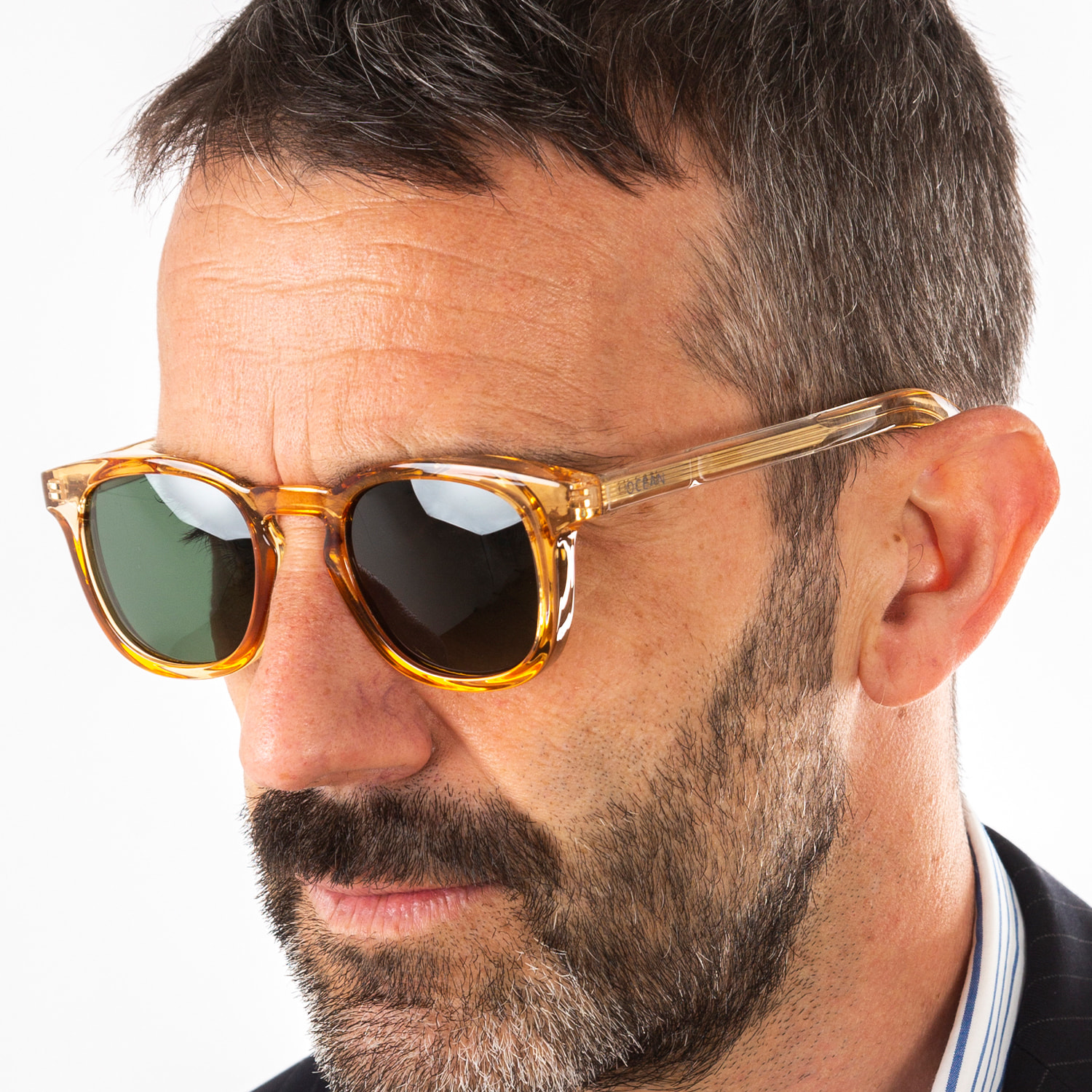 Gafas de sol OCEAN CASSIS - Champagne transparente brillante / Verde