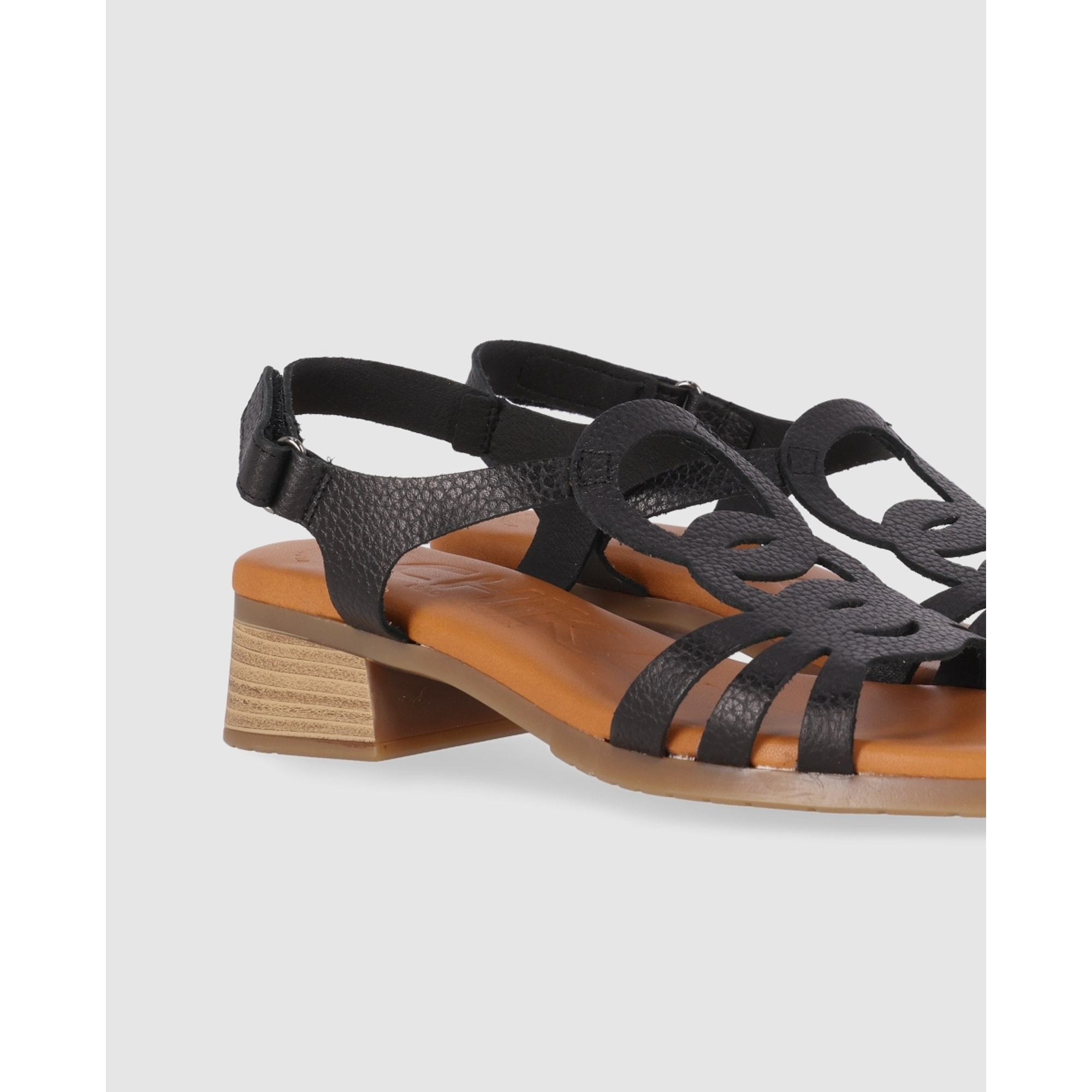 Sandalias de Piel - Negro - Tacón: 3 cm