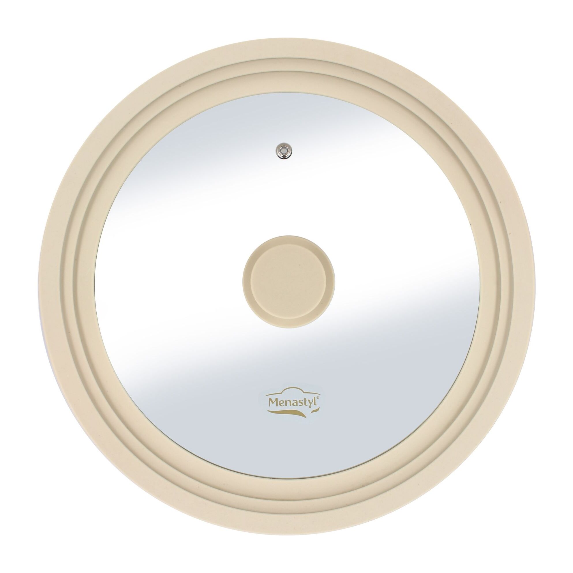 Couvercle multi-taille de 26 cm à 30 cm en verre trempé et silicone