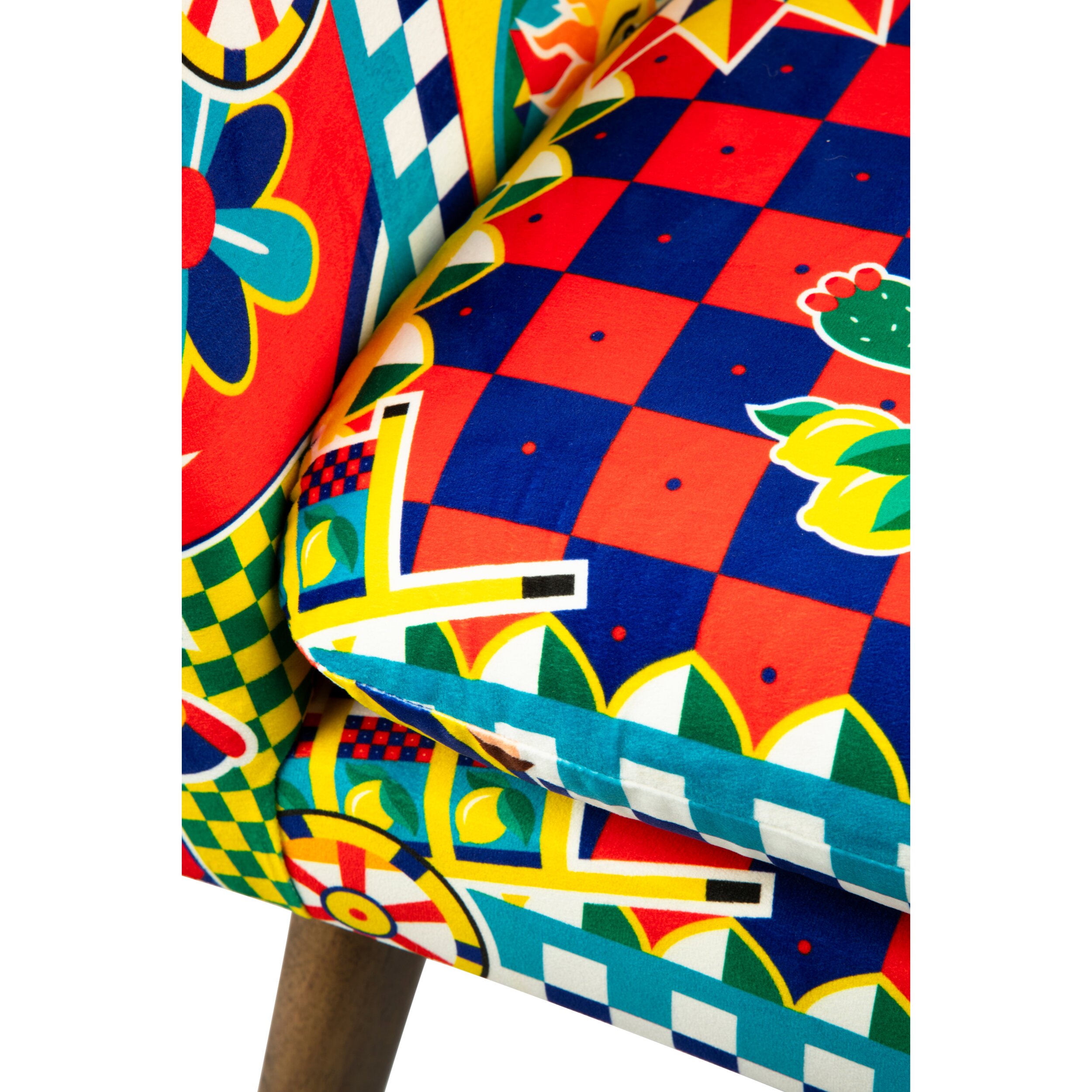 Poltrona Excelsa Sicilian Rhapsody in poliestere e multistrato 70x65x83 cm multicolore