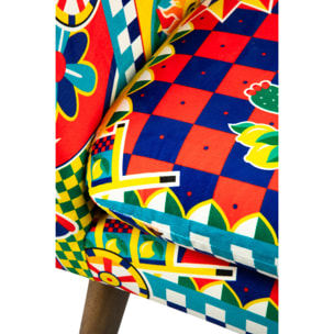 Poltrona Excelsa Sicilian Rhapsody in poliestere e multistrato 70x65x83 cm multicolore