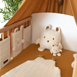 Tour de lit modulable bébé rembourré - Crème