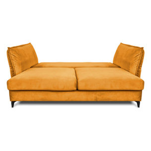 Canapé Velours Droit Convertible Verduro - 3 Places