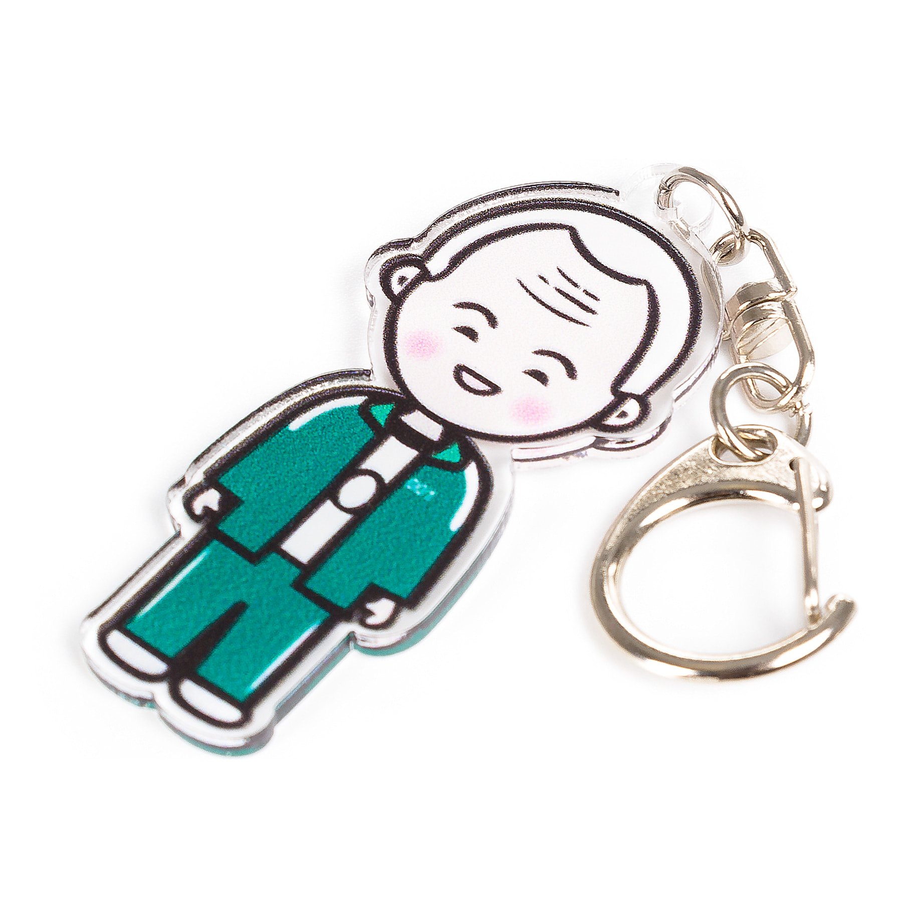 Portachiavi calamaro piatto. Giocatore 001.