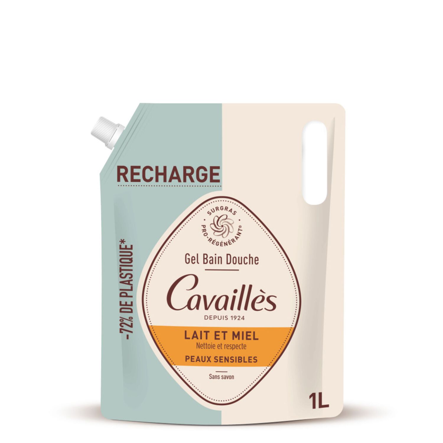 Lait et Miel - Eco-Recharge Gel Bain et Douche 1000 ml